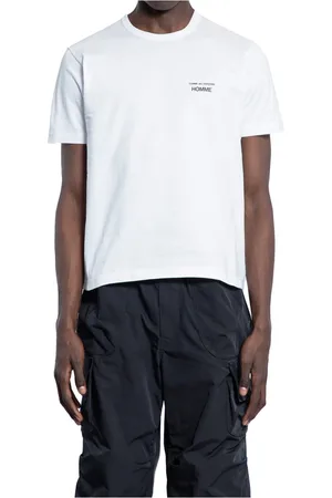 Comme des Garçons Top, Herre, Hvid, M, Bomuld, Hvid Bomuld Jersey Broderet Tee