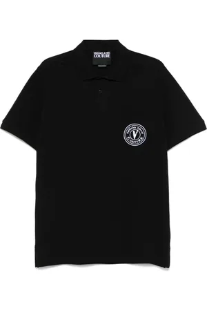VERSACE Top, Herre, Sort, 2XL, Sort Sweater med Lomme og Knapper