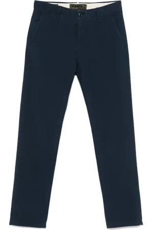 Incotex Bukser, Herre, Blå, W38, Uld, Blå Frontknaps Jeans med Lommer