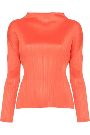 Issey Miyake Bluser & Skjorter, Dame, , 2XL, Pleats Please Gulerod Skjorte