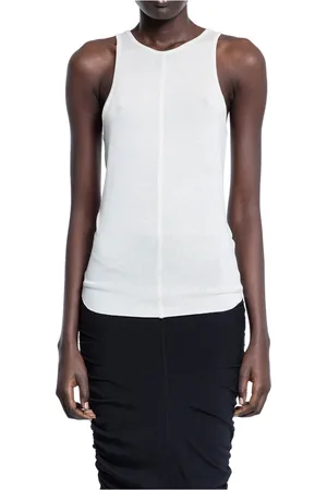 THOM KROM Top, Dame, Hvid, L, Ribbet Tank Top
