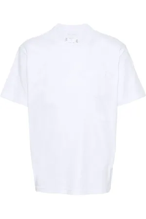 SACAI Top, Herre, Hvid, M, Bomuld, Hvid Bomuld Crew Neck T-shirt
