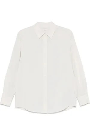 Calvin Klein Bluser & Skjorter, Dame, Hvid, L, Hvid Knap-Up Klassisk Skjorte