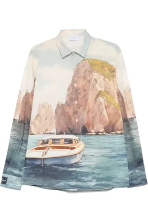 Family First Skjorte, Herre, Flerfarvet, M, Klassisk Beige Button-Up Skjorte