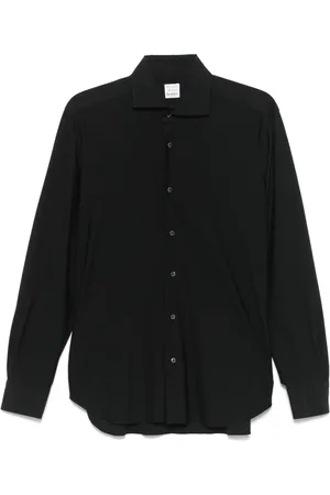 BARBA Skjorte, Herre, Sort, 5XL, Sort Skjorte med Knappelukning og Krave