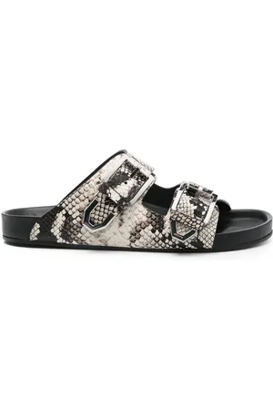 IRO Sko, Dame, Flerfarvet, 38 EU, Slangeskinds Slip-On Flade Sko