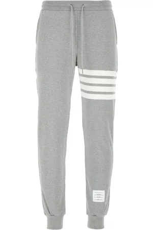 Thom Browne Bukser, Herre, Grå, M, Bomuld, Grå Bomuld Joggers