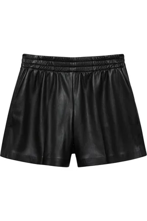 ANINE BING Shorts, Dame, Sort, S, Uld, Sort Elastisk Taljeshorts