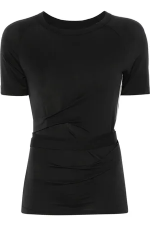 Y-3 Top, Dame, Sort, XS, Sort Crew Neck Raglan Ærme T-shirt