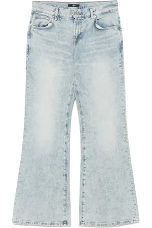 7 for all Mankind Jeans, Dame, Blå, W26, Bomuld, Lyseblå Klassiske Jeans med Fem Lommer