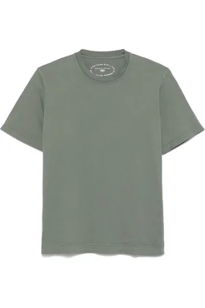 FEDELI Top, Herre, Grøn, M, Bomuld, Crew Neck T-shirt