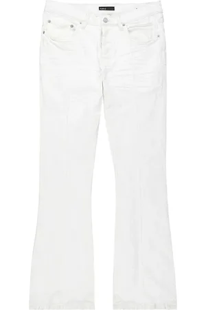 Purple Brand Jeans, Herre, Hvid, W33, Denim, Hvid Denim Flare Jeans Klassisk Stil