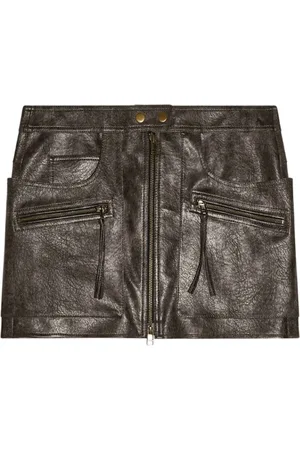 Isabel Marant Nederdel, Dame, Sort, XS, Læder, Faux Læder Sort Nederdel