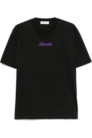 Lanvin Top, Herre, Sort, M, Crew Neck Kortærmet T-shirt