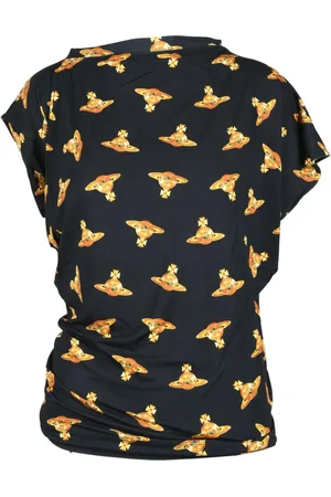 Vivienne Westwood Top, Dame, Sort, XL, Uld, Stilfuldt T-shirt med Viskose og Elastan