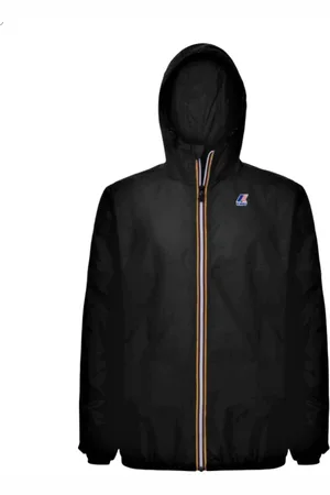 K-Way Jakke, Herre, Sort, 2XL, Nylon, Pakbar Vandtæt Vindjakke