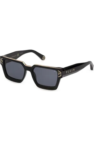 Philipp Plein Tilbehør, unisex, Sort, 57 MM, Brave Shade solbriller i sort/blå