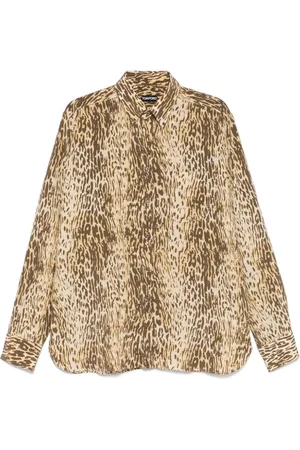 Tom Ford Skjorte, Herre, Brun, L, Bomuld, Lysebrun Button-Up Skjorte