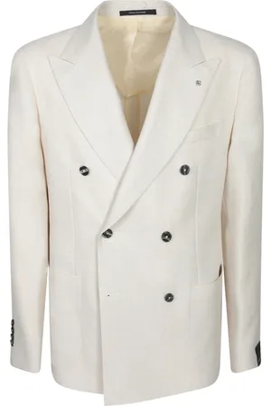 TAGLIATORE Jakke, Herre, Hvid, S, Uld, Herretøj Blazer Hvid Ss25