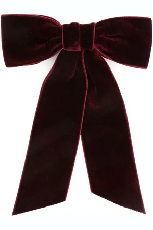 Jennifer Behr Tilbehør, Dame, Rød, ONE SIZE, Bordeaux Rød Sløjfe Hårtilbehør Klip