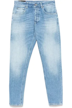 Dondup Jeans, Herre, Blå, W38, Lys Blå Klassiske Knapp Fly Jeans