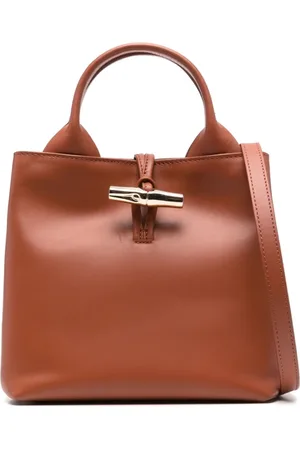 Longchamp Taske, Dame, Brun, ONE SIZE, Uld, Chestnut Skuldertaske med Lukning
