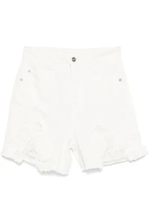 ERMANNO SCERVINO Shorts, Dame, Hvid, S, Bomuld, Hvide Klassiske Shorts med Fem Lommer