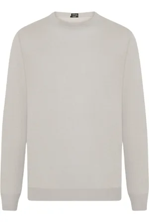 Kiton Strik, Herre, Grå, S, Bomuld, Bomulds Sweater