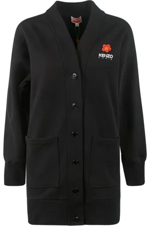 Kenzo Strik, Dame, Sort, XS, Bomuld, Cardigan Kjole
