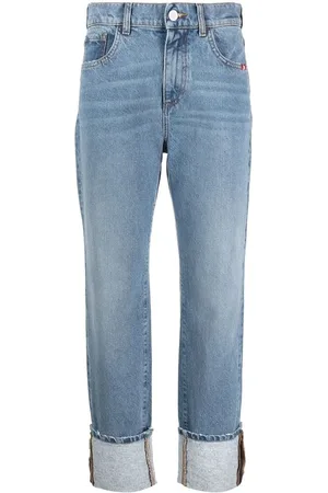 AMISH Jeans, Dame, Blå, W26, Bomuld, Lysblå Straight-Leg Jeans