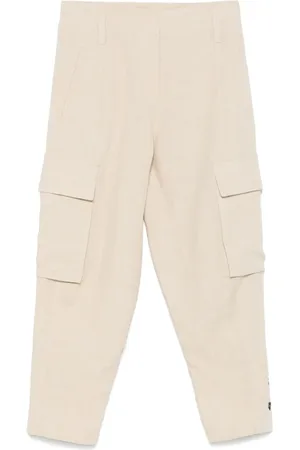 Brunello Cucinelli Bukser, Dame, , S, Uld, Cargo Bukser med Knappelukning