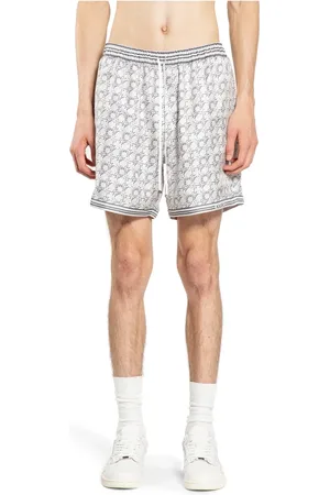 AMIRI Shorts, Herre, Grå, M, Stribet Quad Bowling Skjorte