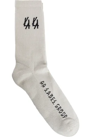 44 Label Group Undertøj, Herre, Hvid, ONE SIZE, Bomuld, Bomuld Strik Logo Sokker