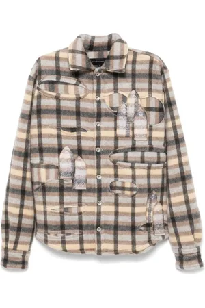 Who Decides War Skjorte, Herre, Flerfarvet, XL, Uld, Ternede Flannel Uldblanding Sweater