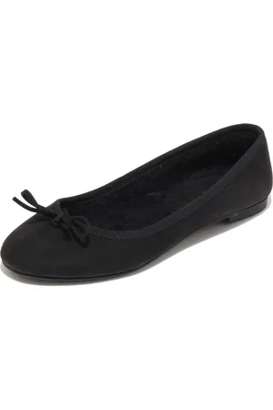 Twin-Set Sko, Dame, Sort, 36 EU, Faux Fur, Sorte ballerina sko med foring