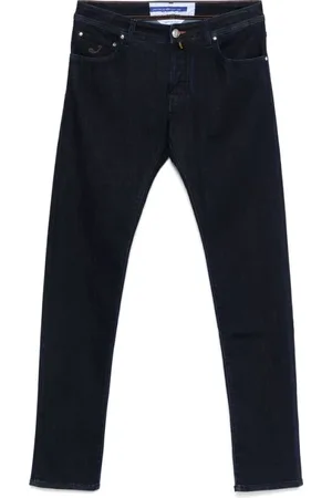 Jacob Cohen Jeans, Herre, Blå, W30, Bomuld, Navy Klassiske Five Pocket Jeans