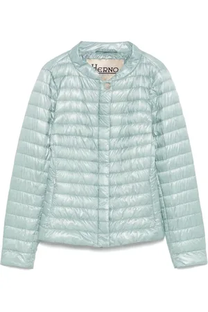 HERNO Jakke, Dame, Blå, XS, Uld, Zip-Front Dunjakke