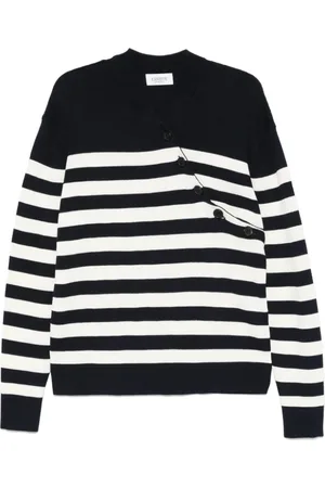 LANEUS Strik, Herre, Blå, M, Midnight V-Neck Sweater