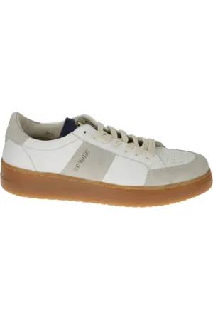 SAINT SNEAKERS Sko, Herre, Hvid, 40 EU, Læder, Perforerede Lædersneakers