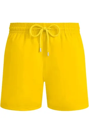 Vilebrequin Badetøj, Herre, Gul, S, Korte ensfarvede badeshorts til mænd