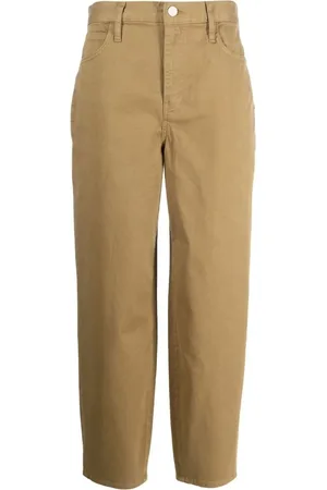 Frame Jeans, Dame, Brun, W25, Bomuld, High-Rise Tapered Jeans
