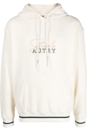 Autry Sweathshirts & Hoodies, Herre, Hvid, L, Bomuld, Broderet Logo Sweatshirt
