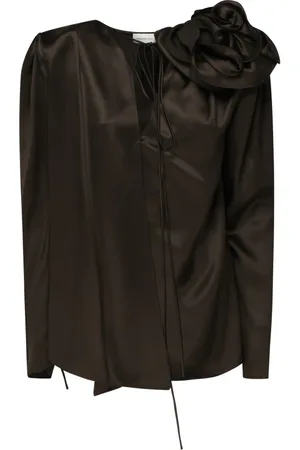 MAGDA BUTRYM Bluser & Skjorter, Dame, Brun, 2XS, Brun Bluse med Burtym Stil