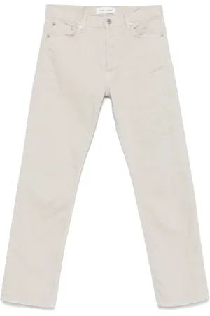 Samsøe Samsøe Jeans, Herre, , W30, Ecru Knap-Front Klassiske Fem-Lomme Jeans