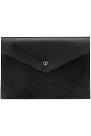 Saint Laurent Pre-owned, Dame, Sort, ONE SIZE, Tyl, Pre-owned Laeder pouches