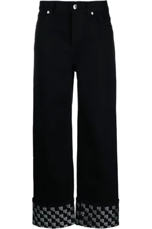 Alexander Wang Jeans, Dame, Sort, W27, Denim, Sort Denim Jeans med Logo Pynt