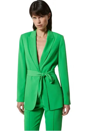 Silvian Heach Jakke, Dame, Grøn, XS, Polyester, Blazer med taljebælte