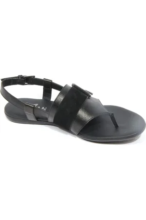Hogan Sko, Dame, Sort, 35 EU, Læder, Sort Læder/Suede Sandal Valencia Stil