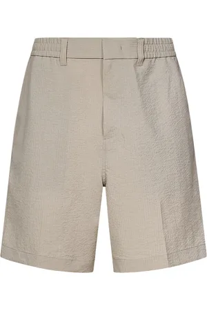 Emporio Armani Shorts, Herre, Grå, M, Uld, Grå Seersucker Bermuda Shorts