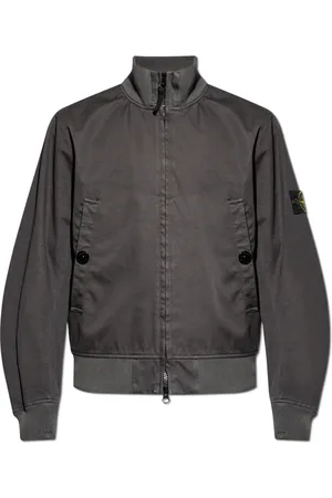 Stone Island Jakke, Herre, Grå, S, Bomuld, Jakke med aftagelig lap